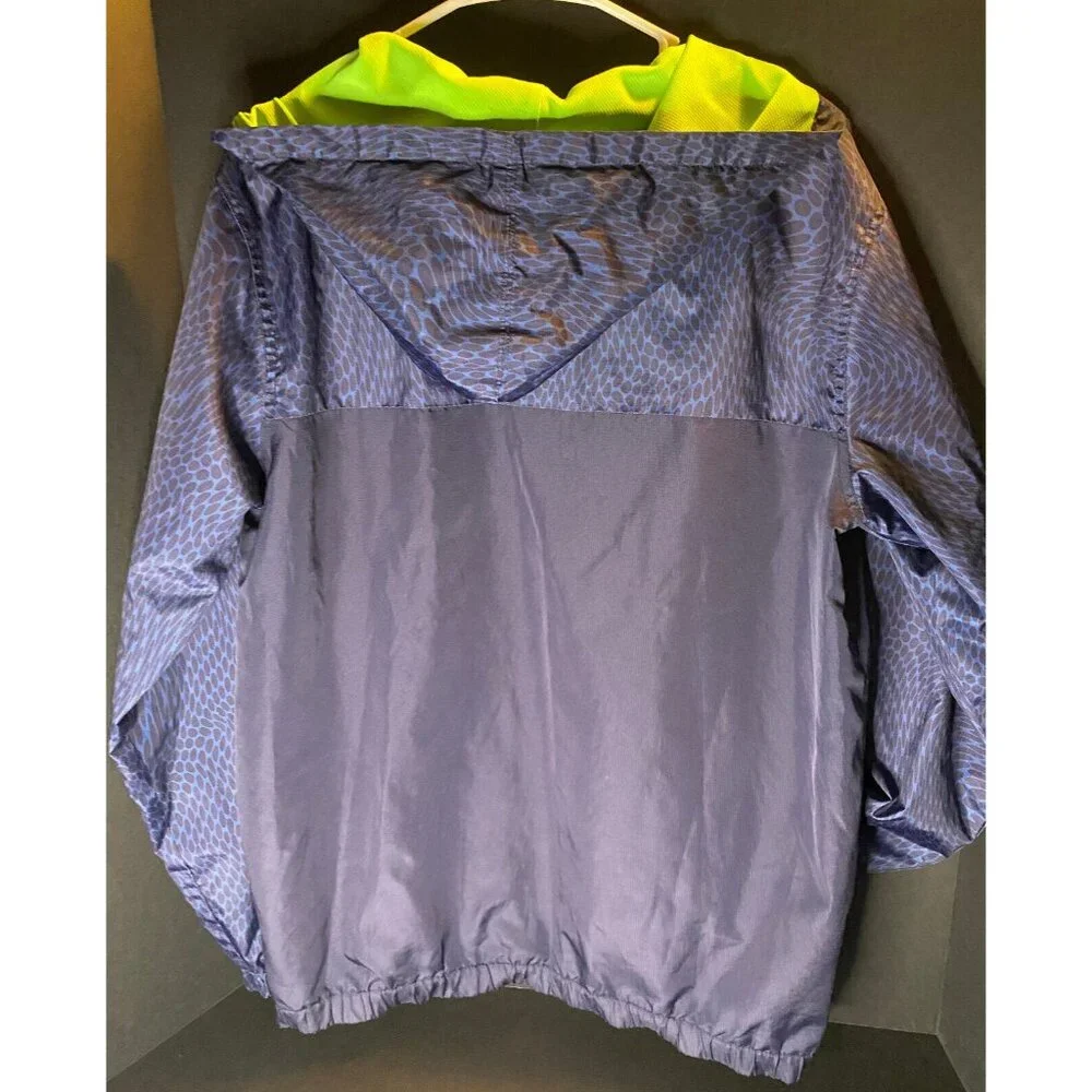 Superman Jacket Blue Green Mens M Bioworld DC Comics Six Flags Windbreaker